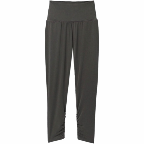 Prana Pants - Prana Women's Lastaro High Waisted Ruched Cuff Outdoor Pants - washed black
